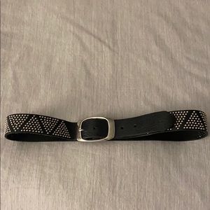 B-Low the Belt Black and Silver Studded Belt